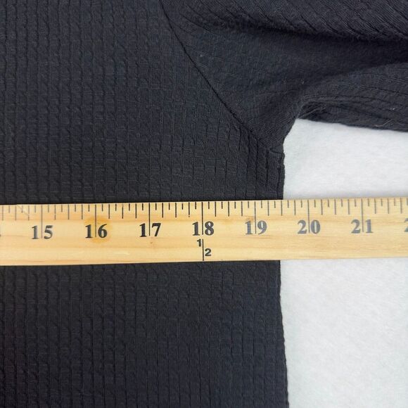 Soft Surroundings Nellie Tunic Black Sz Medium M V-Neck Knit Stretch Long Sleeve - Picture 9 of 12